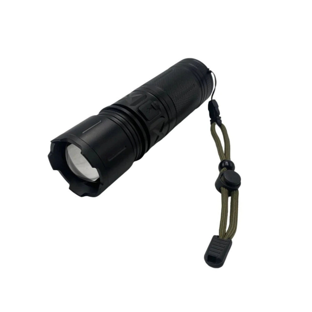 Trade Shop - Torcia Led Ricaricabile Usb Q-d950 Ipx6 Con Luminosità Massima 1000 Lm Per Campeggio Pesca -