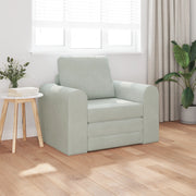 Divano Letto 2-in-1 Grigio Chiaro 98x71x83 cm Velvet