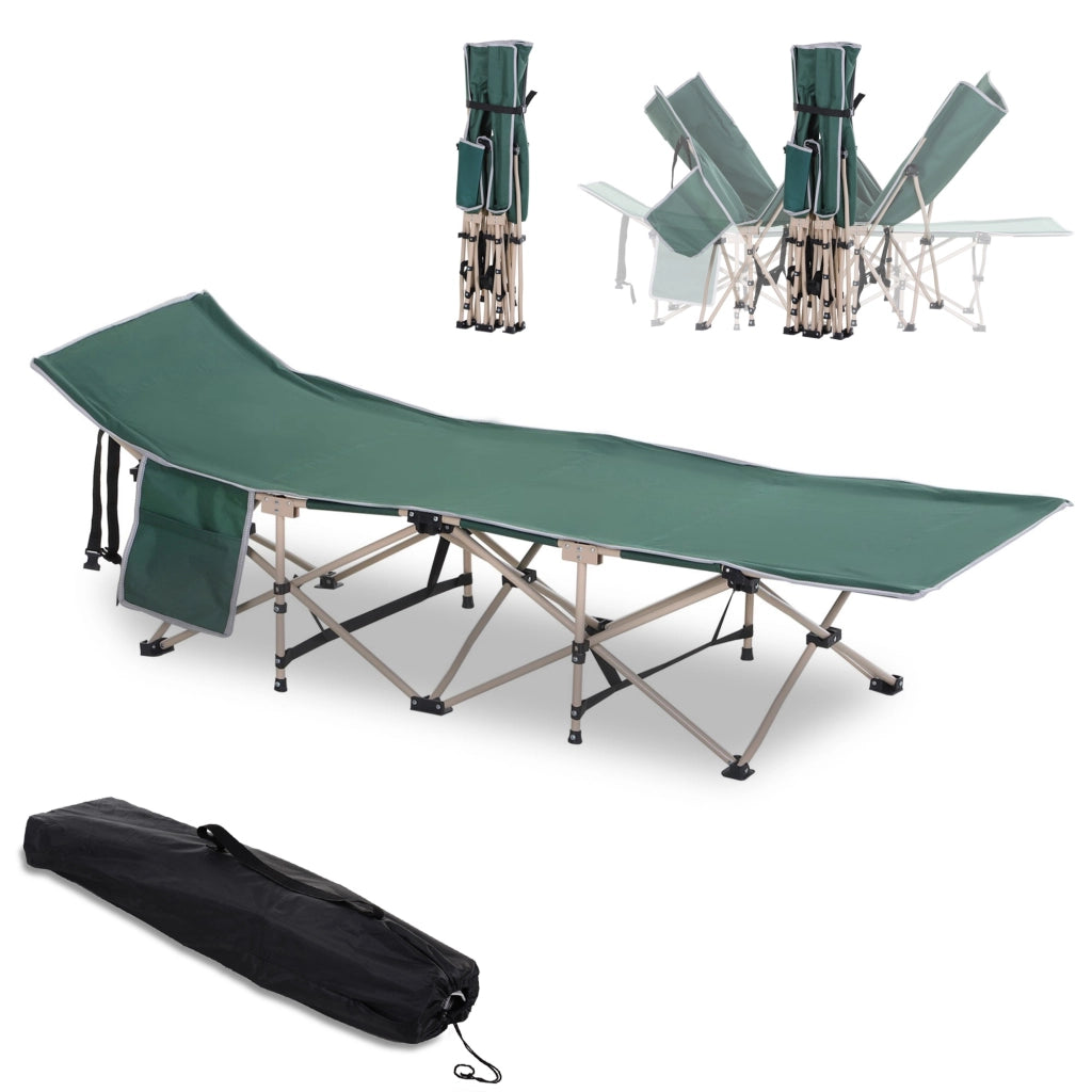 Letto da campeggio pieghevole ¨C zephmum ¨C verde 190x68x52 cm