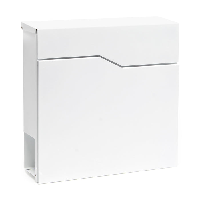 Cassetta postale con vano portagiornale V19 bianco 370 x 102 x 370 mm