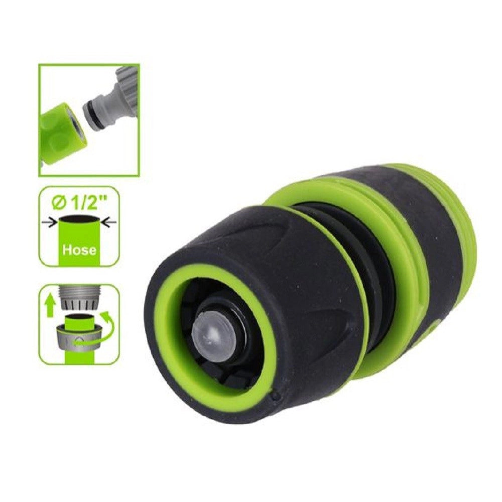 Trade Shop - Raccordo Con Innesto Rapido Con Acquastop Per Tubo Da 1/2" 13mm Connettore 94757 -