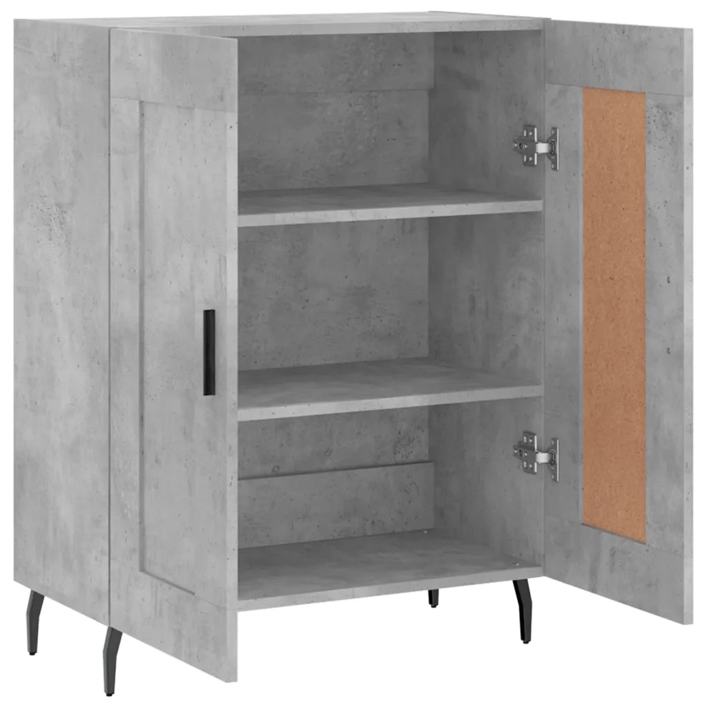 Credenza Grigio Cemento 69,5x34x90 cm in Legno Multistrato 830216