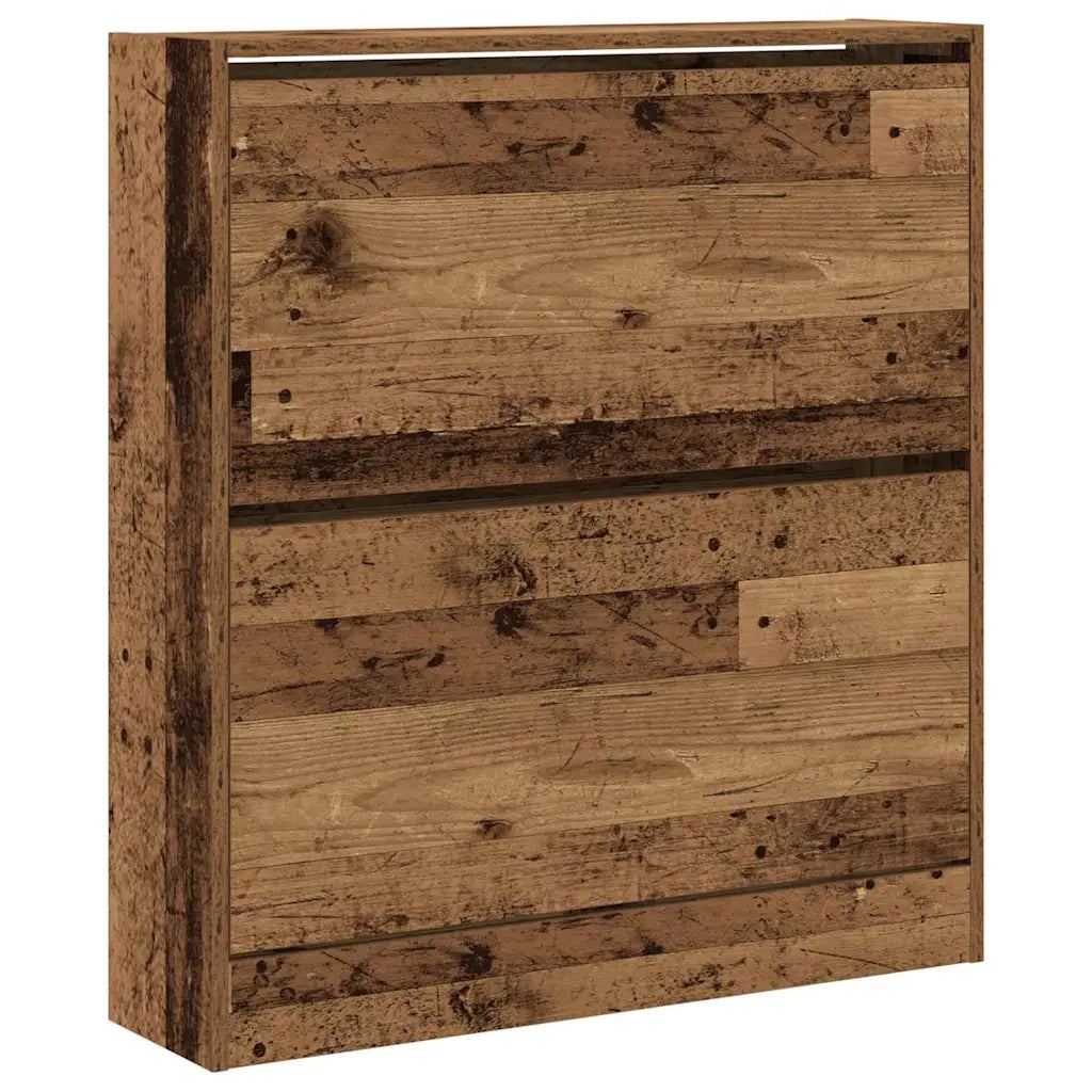 Mobile per scarpe con porta-Scarpiera Legno vecchio 80 x 21 x 87,5 cm