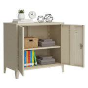 Credenza Conco, Buffet da soggiorno, Madia da salotto, Dispensa da cucina, 80x40 h73 cm, Panna