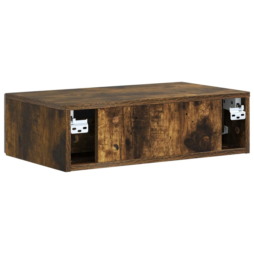 Tavolino da Parete Laterale 59 x 34,5 x 17 cm Rovere Fumo 898150