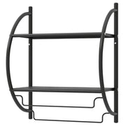 Mensola da parete per bagno 45 x 255 x 55 cm facilita l'organizzazione dello spazio design moderno in ferro cromato nero 20_0012068