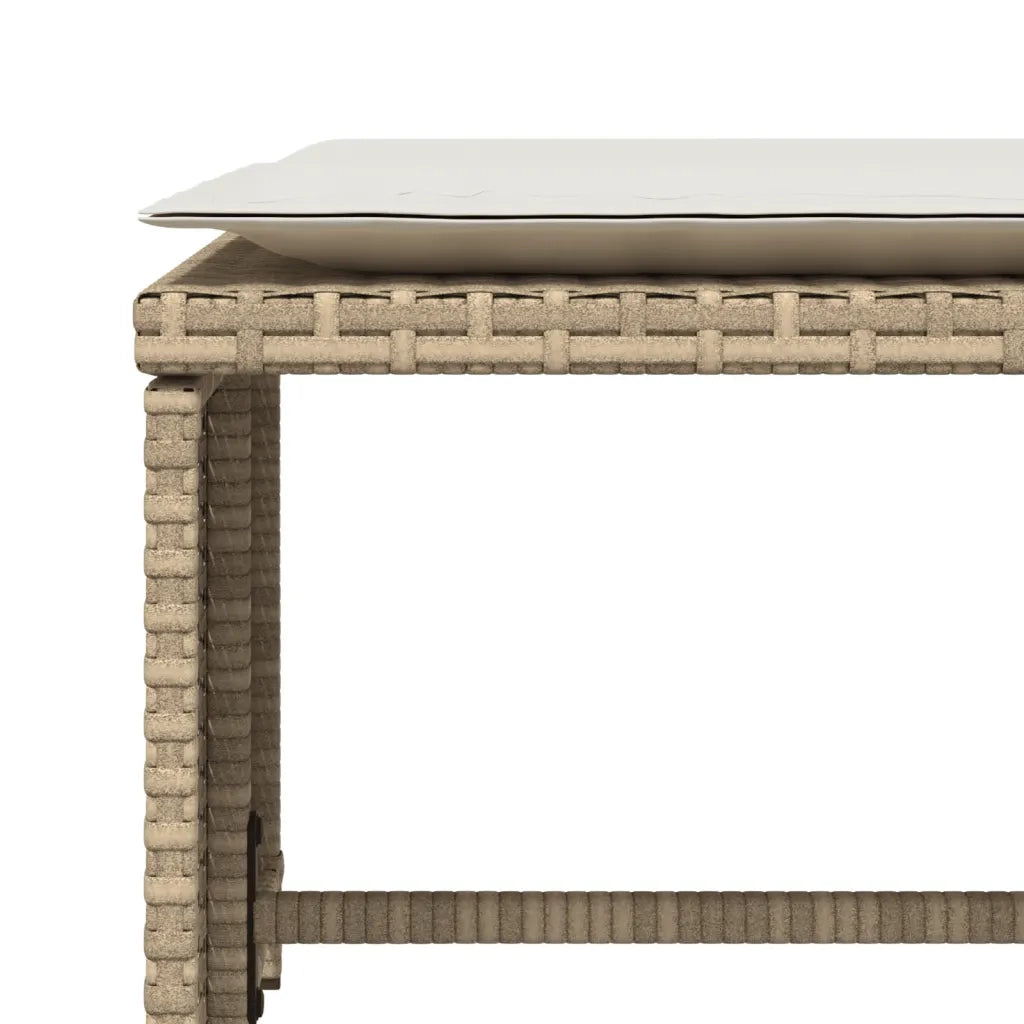Sedia da Giardino con Poggiapiedi in Polyrattan Beige CFW6413452