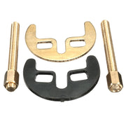 Trade Shop - Kit Montaggio Fissaggio Rubinetti Con Mezzaluna 2 Fori Guarnizione E Perni Viti -