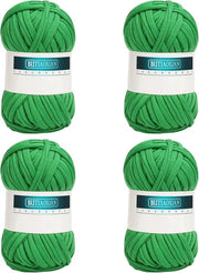 Set di Filati in Cotone Grosso da 4 - 100g per Rotolo per Maglia e Punti in Croce - Ideale per Progetti DIY, Coperte, Borse e Altro