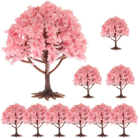 Set di piante miniature da 10 - Piante d'arte - Decorazione per modellismo - Tavolo/centrotavola - Design realistico - Utilizzo versatile - Albero di modello