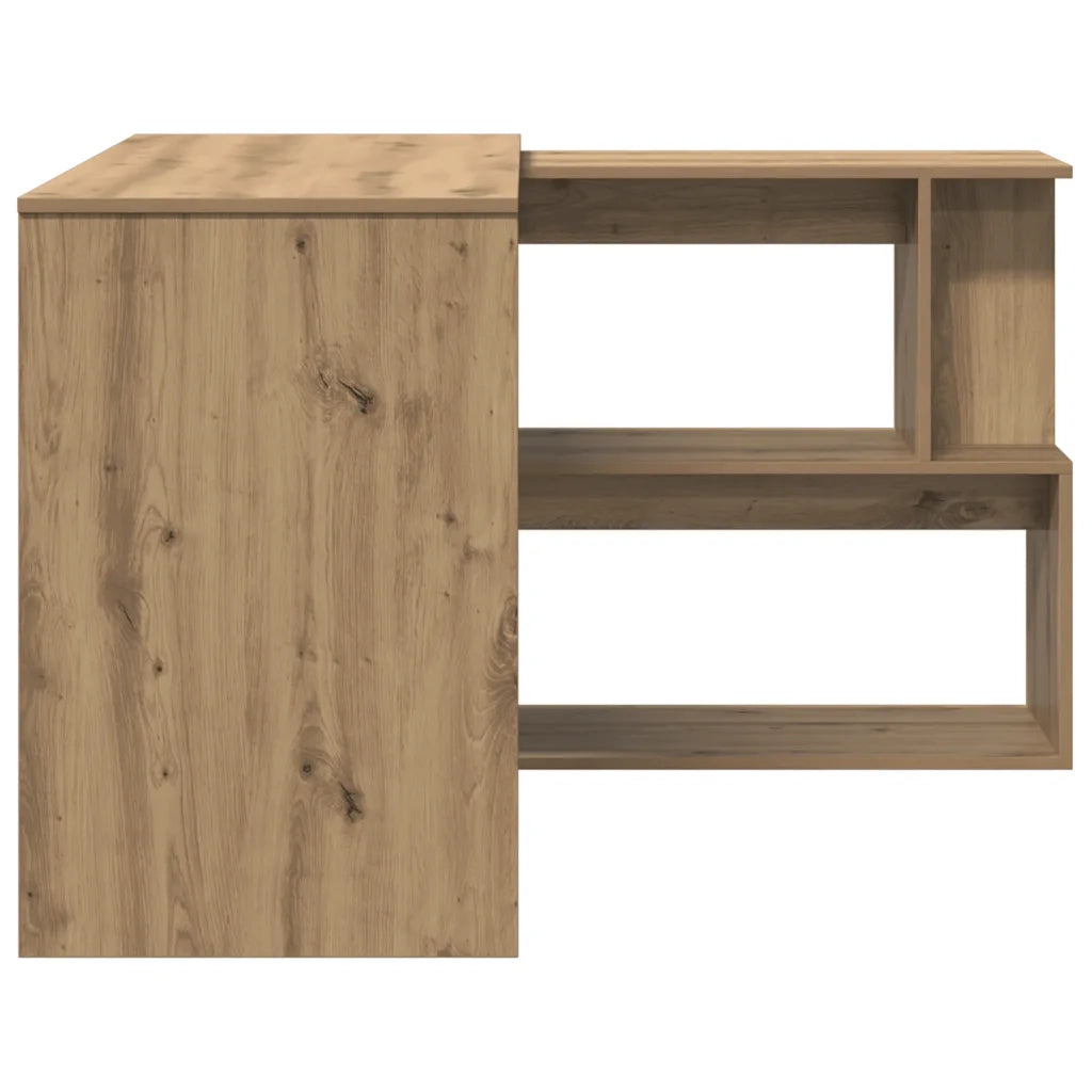 Scrivania | Tavolo da Ufficio Angolo Rovere Artigianale 200,5x50x76 cm Truciolato