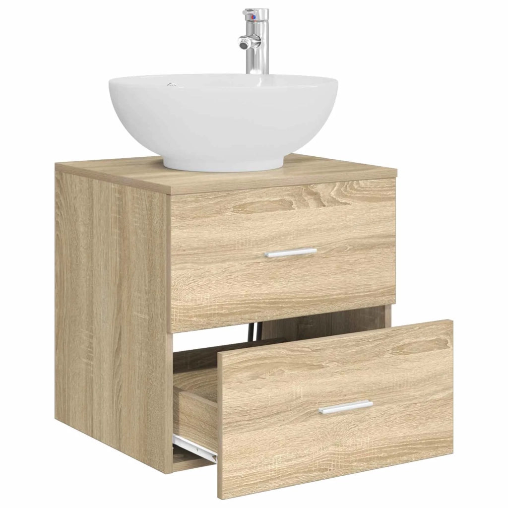 Mobile Lavabo da Parete Rovere Sonoma 49,5 x 44,5 x 66,5 cm