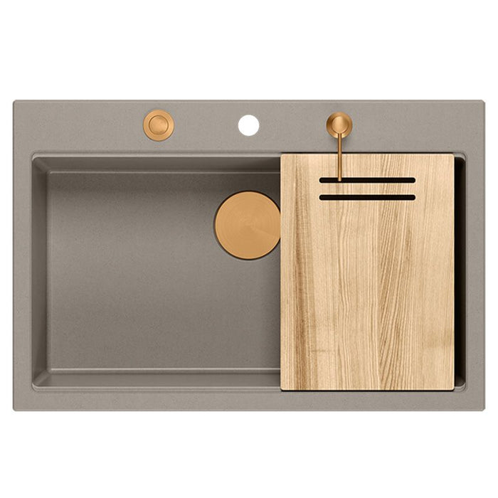 Lavello In Granito Marc 110 Workstation Beige Acciaio