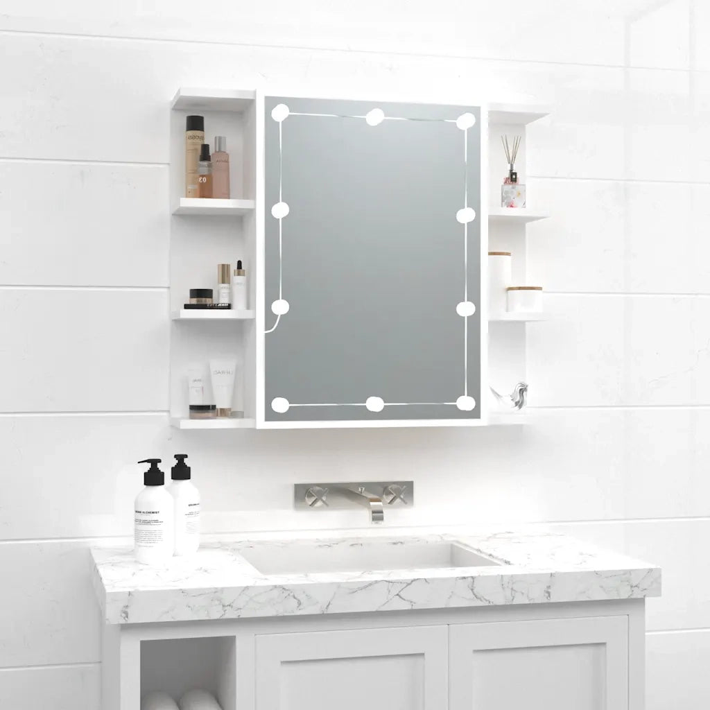 Mobile a Specchio con LED Bianco 70x16,5x60 cm 808873