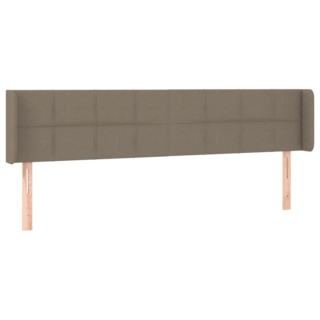 Testiera ad Orecchio-Testata con Orecchie Tortora 163x16x78/88 cm in Tessuto 700344