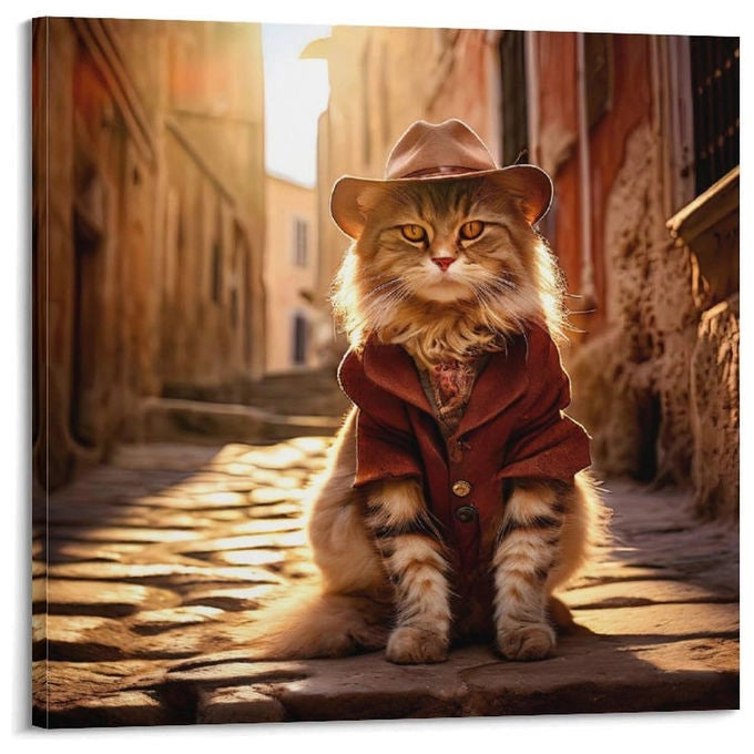 Poster su Tela Animali Cartoon 60x60cm - Decorazione Casa Moderna XFUHB