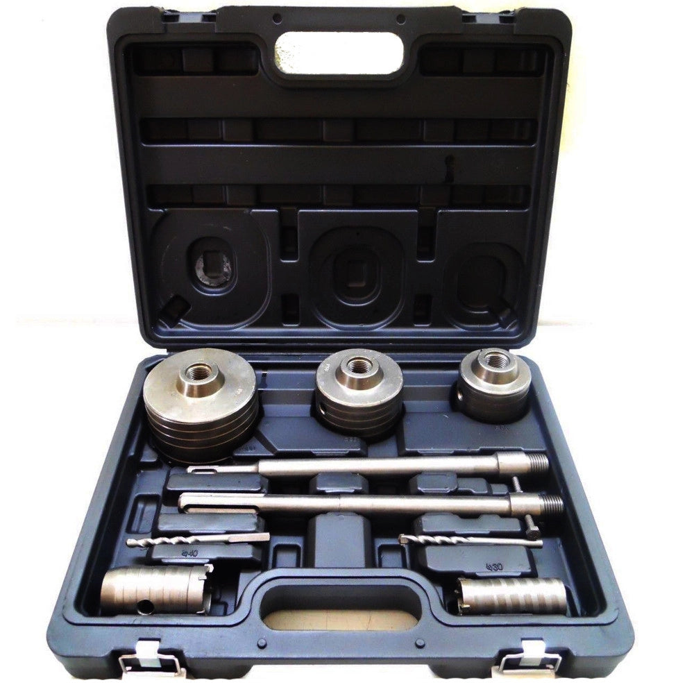 Trade Shop - Frese A Tazza Carotatrice 9 Pz Da Muro 30 40 65 80 100mm Trapano Sds Plus Max -