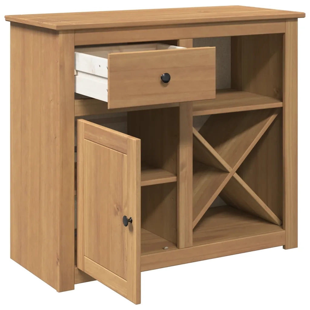Credenza con Cassetto PANAMA 93x40x80 cm Legno Massello di Pino 4016386