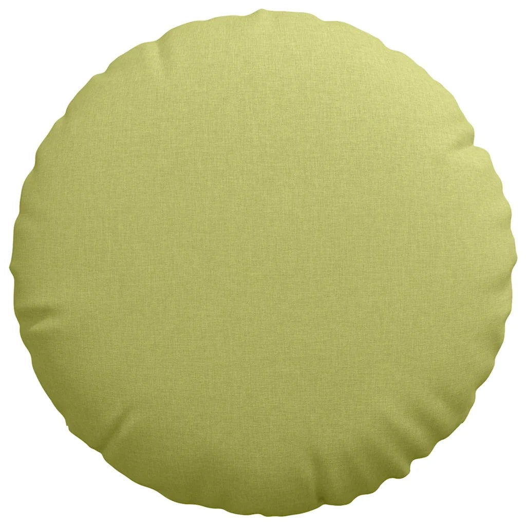 Cuscini per Seduta 2 pcs Verde chiaro Ø60 x 21 cm Tessuto