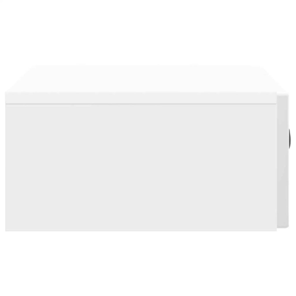 Tavolino da Parete Laterale Bianco Lucido 59 x 34,5 x 17 cm 898149