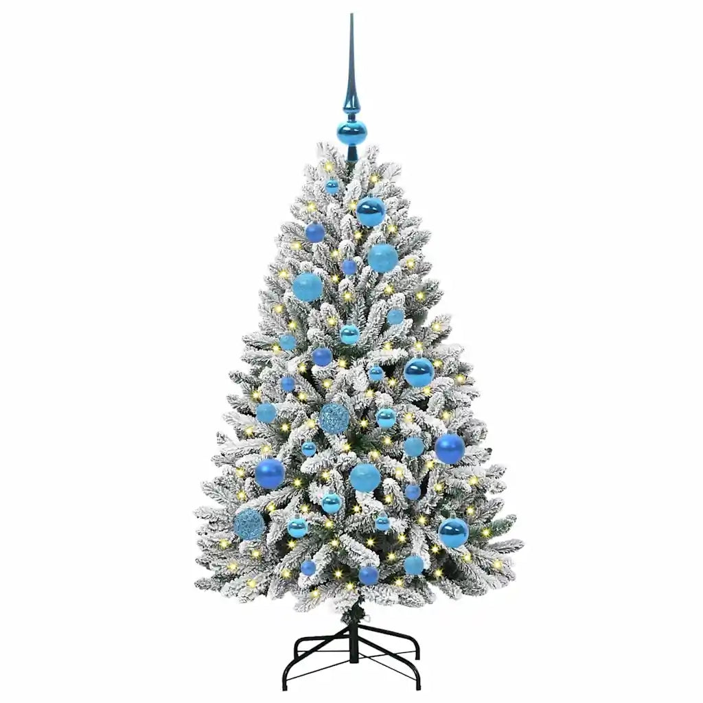 Albero di Natale Artificiale-Albero Natalizio con 150 LED Verde e Bianco 120 cm 921574