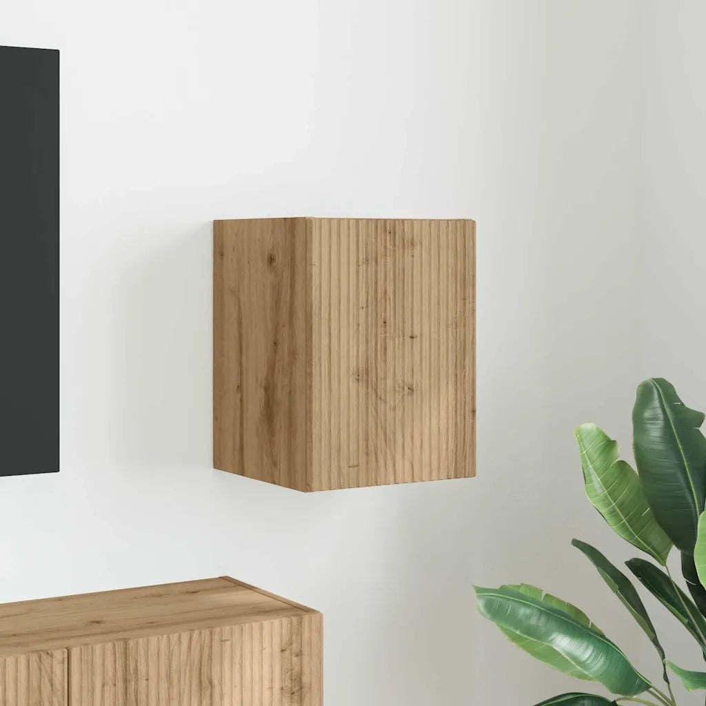 Mobile TV da parete-Mobile TV a Muro-Credenza TV Rovere Artigianale 30 x 31 x 40 cm