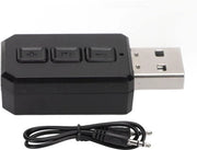 Adattatore USB Bluetooth 2-in-1 ricevitore wireless per desktop, laptop, TV e console giochi.