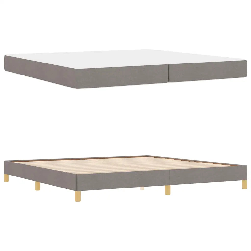 vidaXL Letto a molle Tortora e Marrone 200 x 200 cm