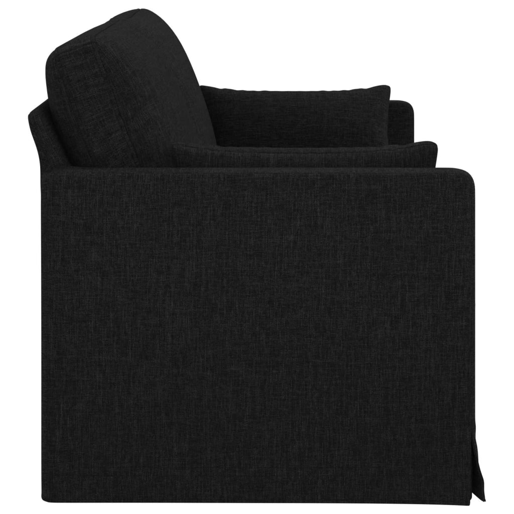 Divano | Divano da soggiorno | Sofa Nero 198 x 78 x 80 cm Tessuto