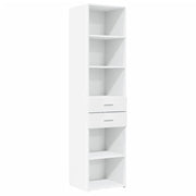 Buffet credenza cassettiera mobiletto mobile contenitore organizer cucina soggiorno salotto alto 45 x 42,5 x 185 cm legno ingegnerizzato bianco 02_0032456
