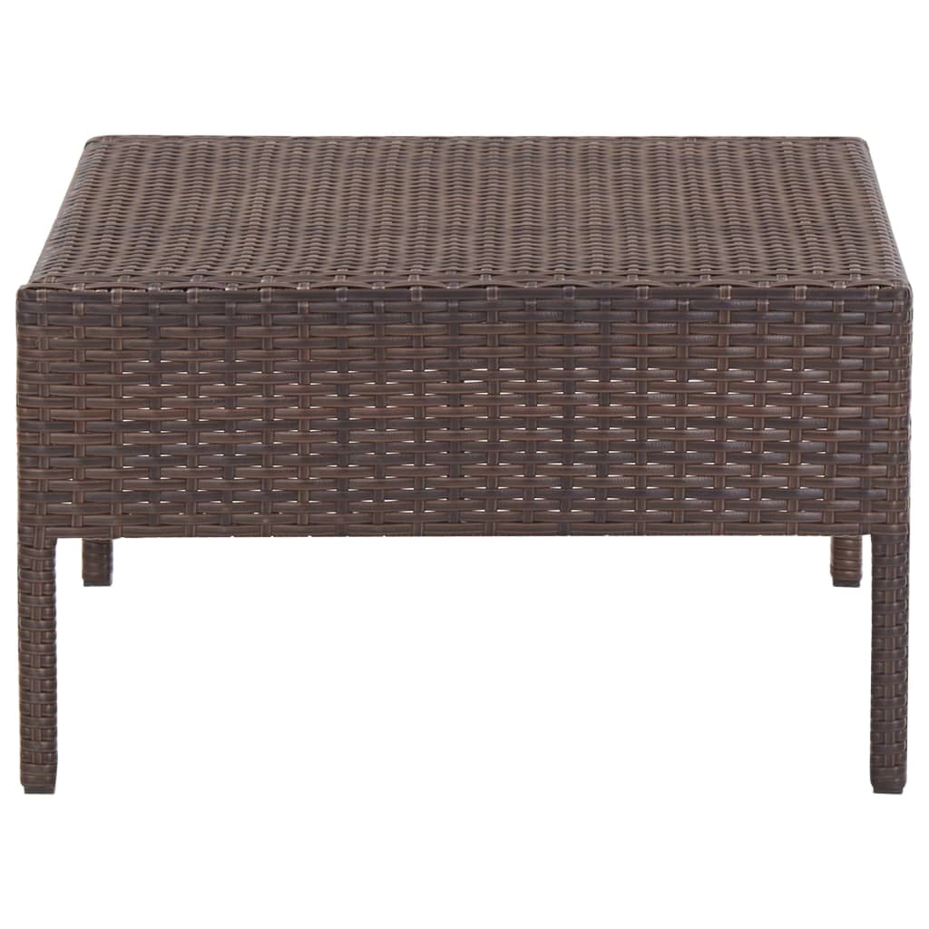 Mobili da giardino mobili da esterno Set di mobili da 5 pezzi con cuscini in resina intrecciata marrone 02_0016461