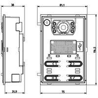 Vimar 41005 unità elettronica 2 fili plus a/v con telecamera grandangolare
