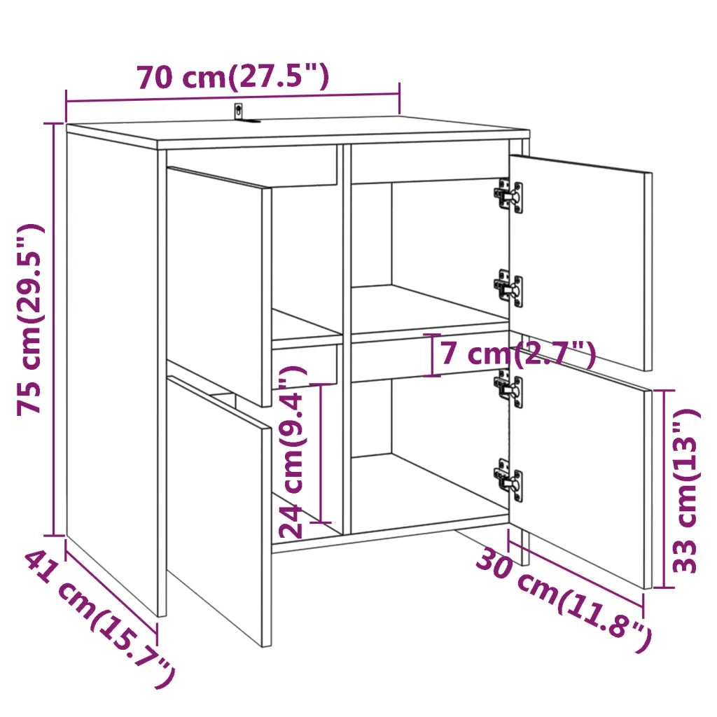 Credenze 3 pz Bianche in Legno Multistrato cod mxl 63107
