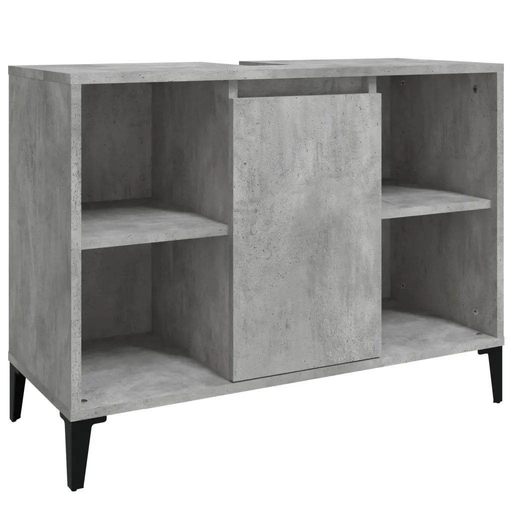 Mobile Lavabo Grigio Cemento 80x33x60 cm in Legno Multistrato 821296