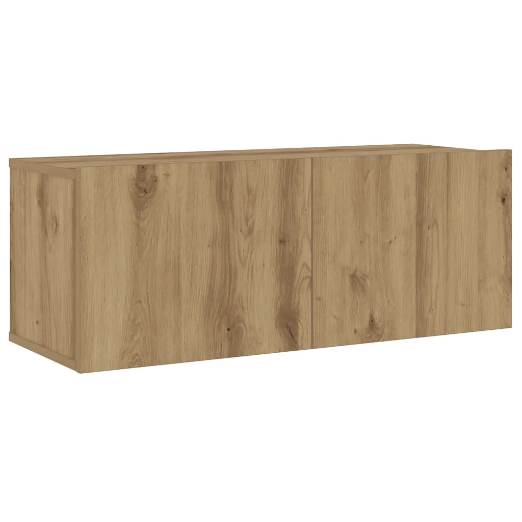 Mobili TV a Parete 3 pz Rovere Artigianale in Legno Multistrato 3328964