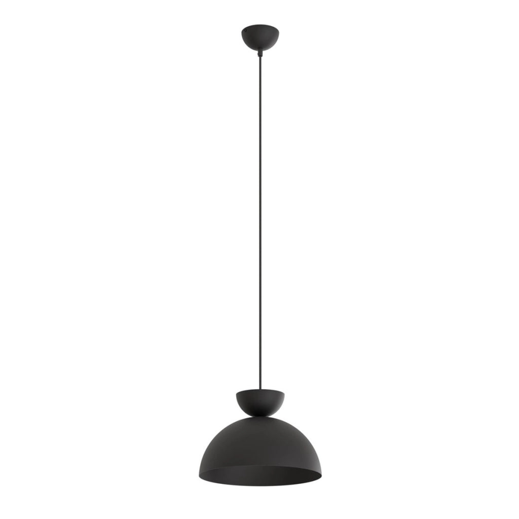 Lampada a sospensione LUNARO in acciaio nero opaco