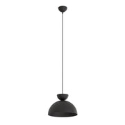 Lampada a sospensione LUNARO in acciaio nero opaco