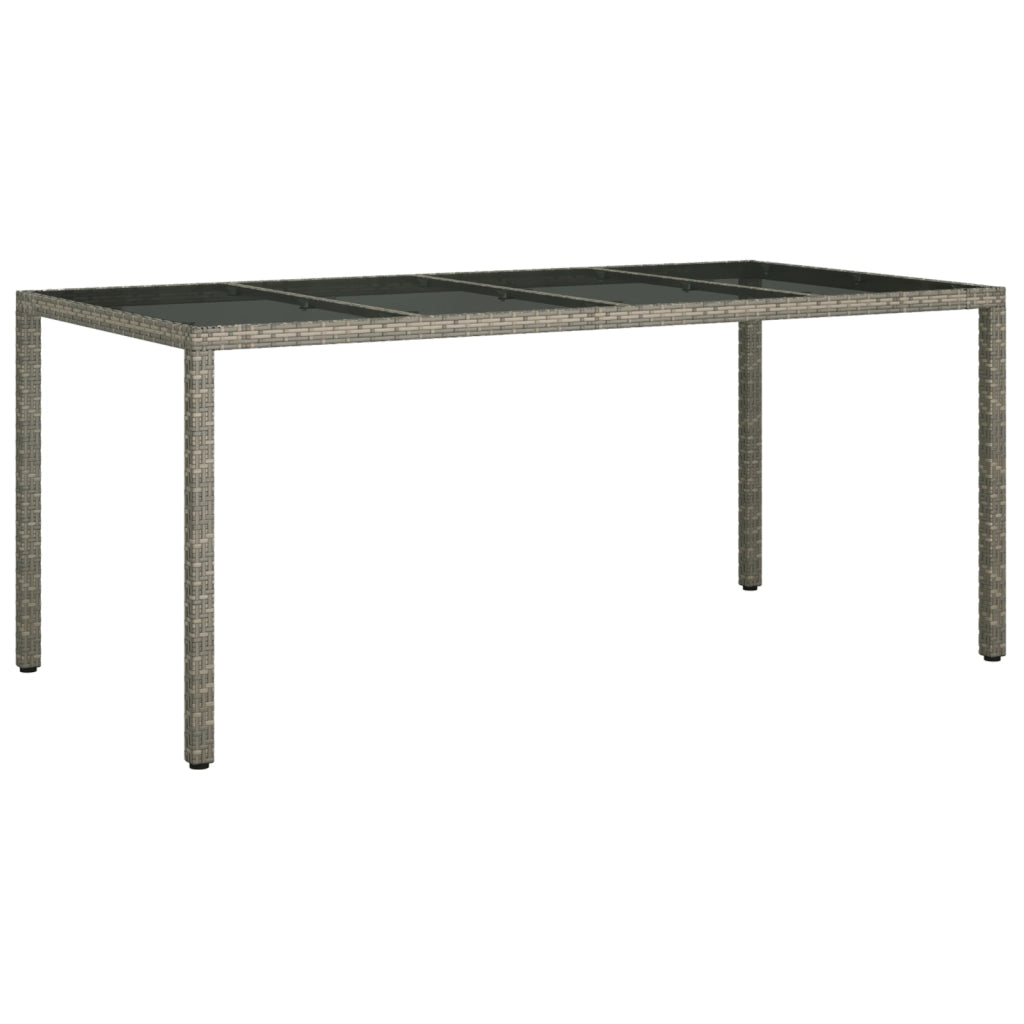 Tavolo da Pranzo da Giardino Grigio 190x90x75 cm Polyrattan