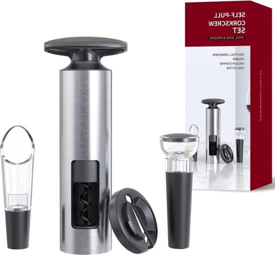 Opener automatico per vino elettrico con tecnologia wireless per bottiglie vintage, ideale per regali e uso quotidiano in cucina, manico in acciaio inox antiartrosico