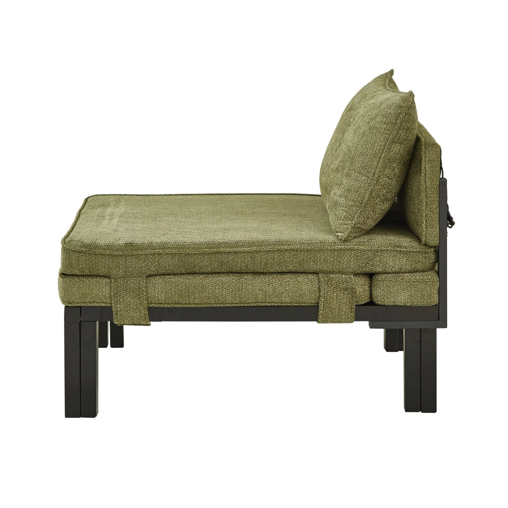 Divano letto pieghevole 2 in 1 con funzione letto, porte USB/Type-C, seduta estensibile, velluto verde