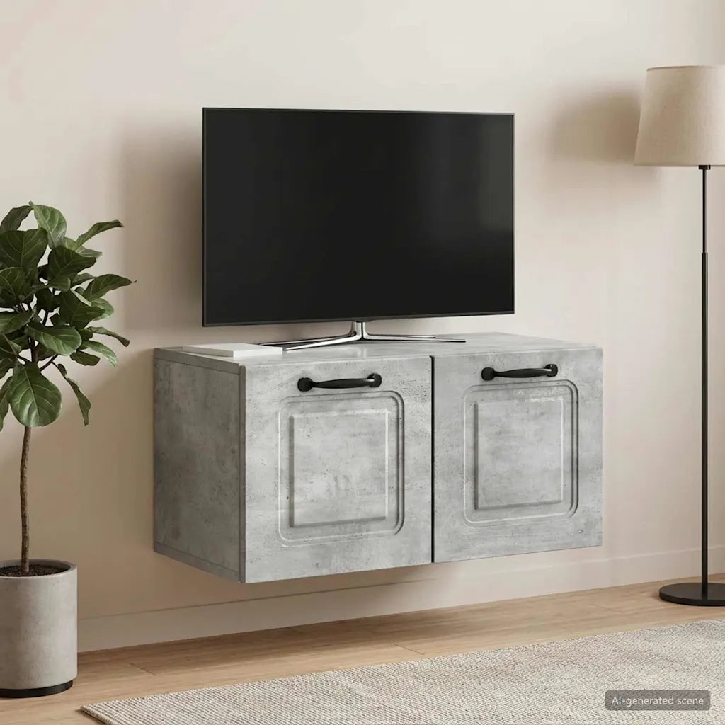 Mobile Porta TV da Muro Grigio Cemento 59,5 x 31 x 30 cm 899388