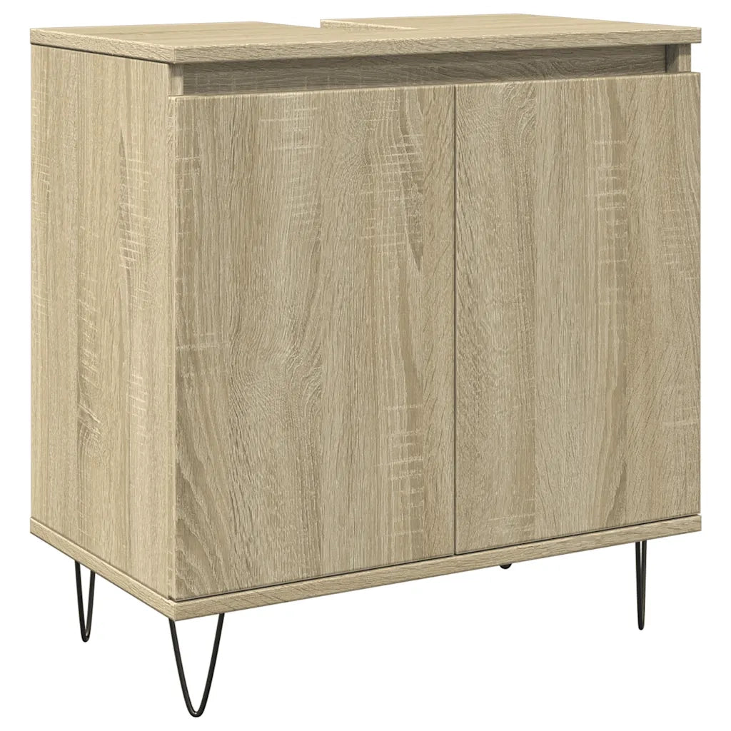 vidaXL Mobile da Bagno Rovere Sonoma 58x33x60 cm in Legno Multistrato