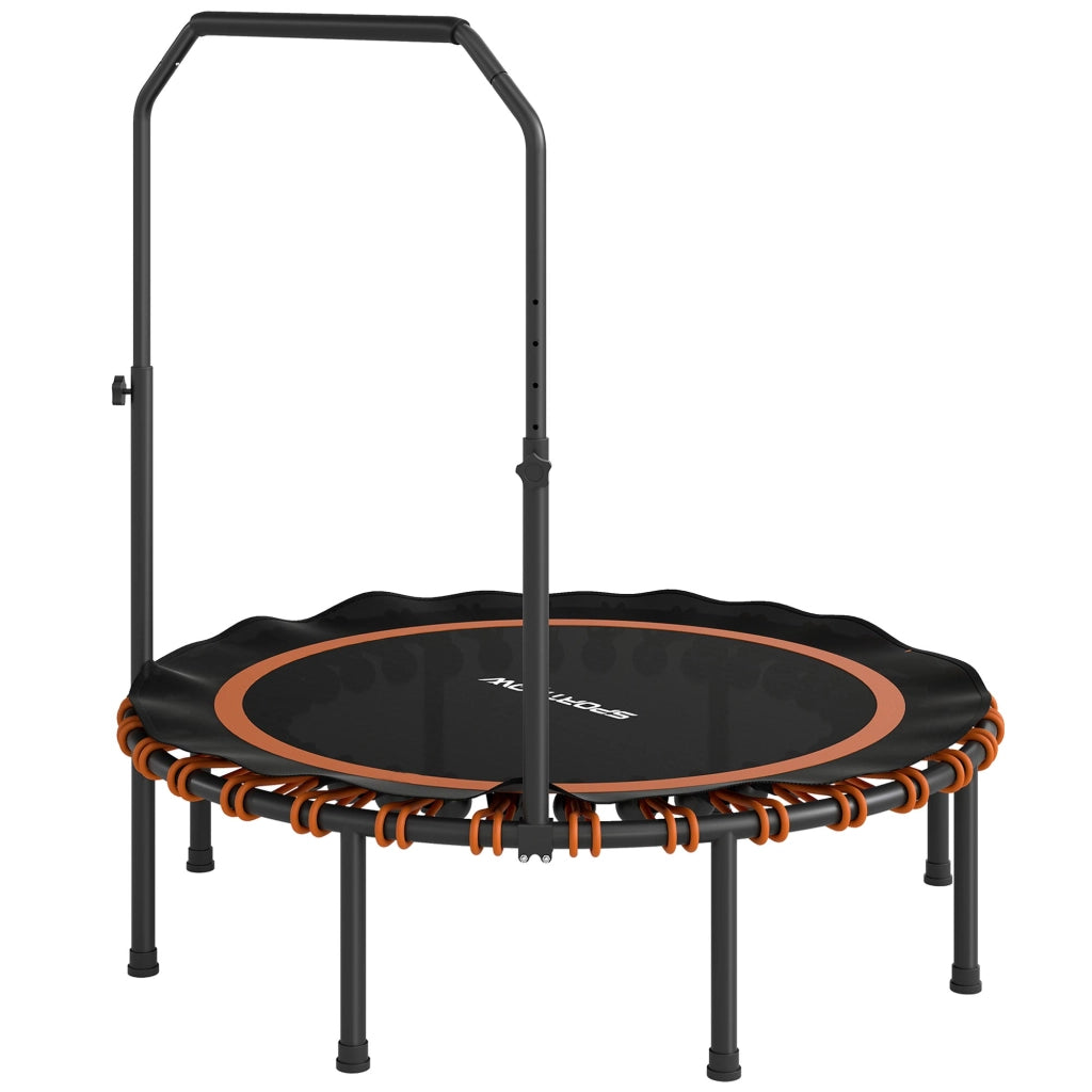 Trampolino Fitness con Maniglia Regolabile ¨C Xylo ¨C Acciaio e Plastica, Arancione