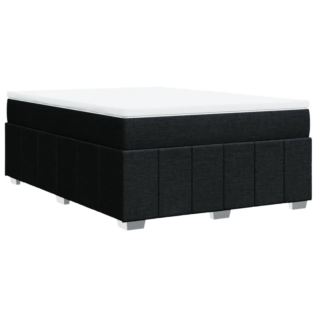 Giroletto a Molle con Materasso Nero 140x200 cm in Tessuto 3285479