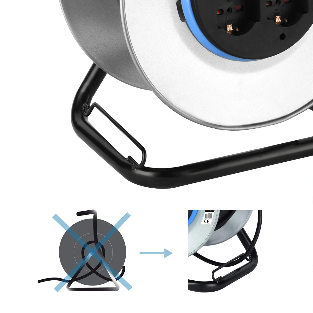 Avvolgicavo Domestico con Cavalletto Senza Cavo 50 m Electraline