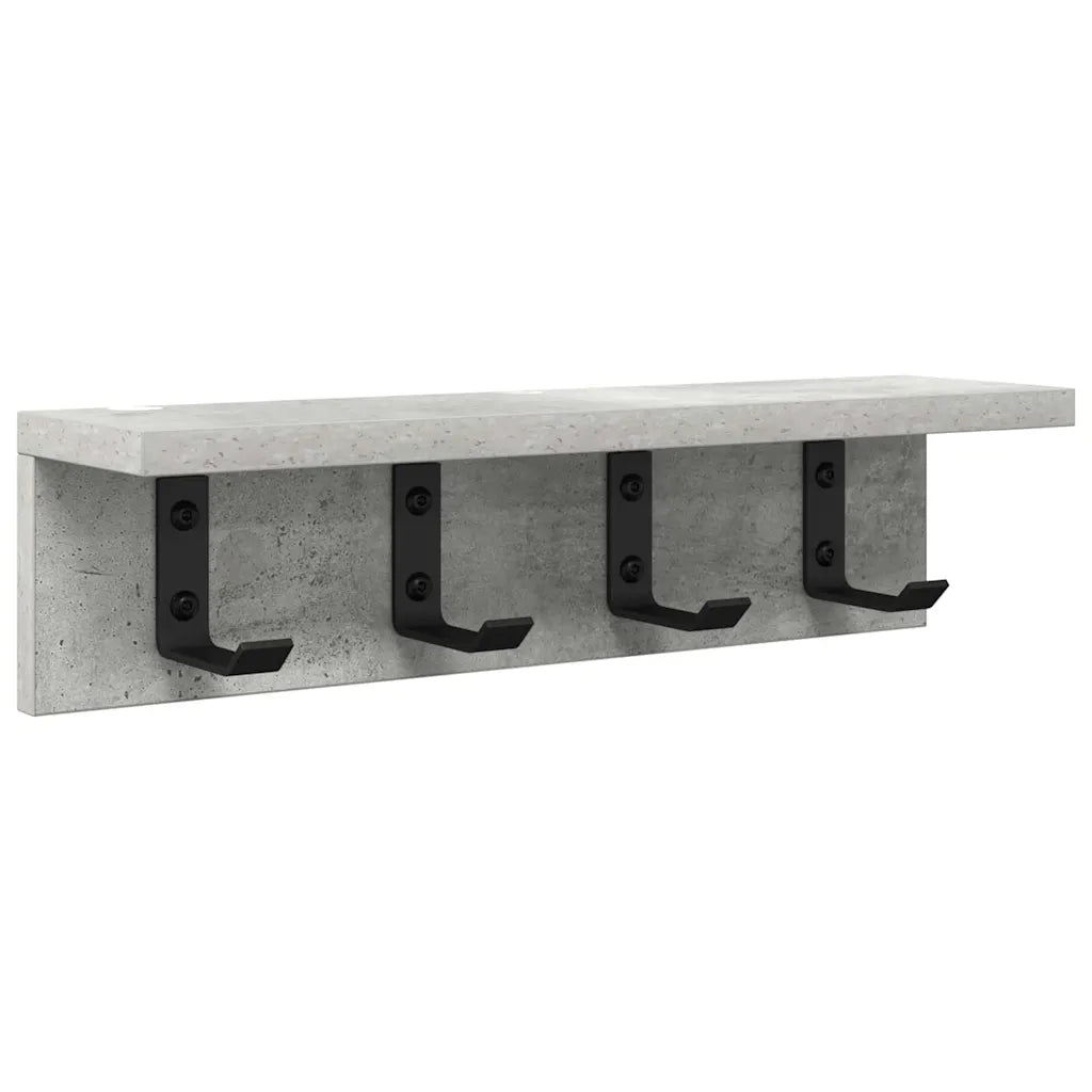 Appendiabiti a muro Grigio cemento 40 x 10,5 x 10,5 cm 874350