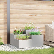 Vaso da giardino Argento 100 x 100 x 48 cm Acciaio inossidabile 865852