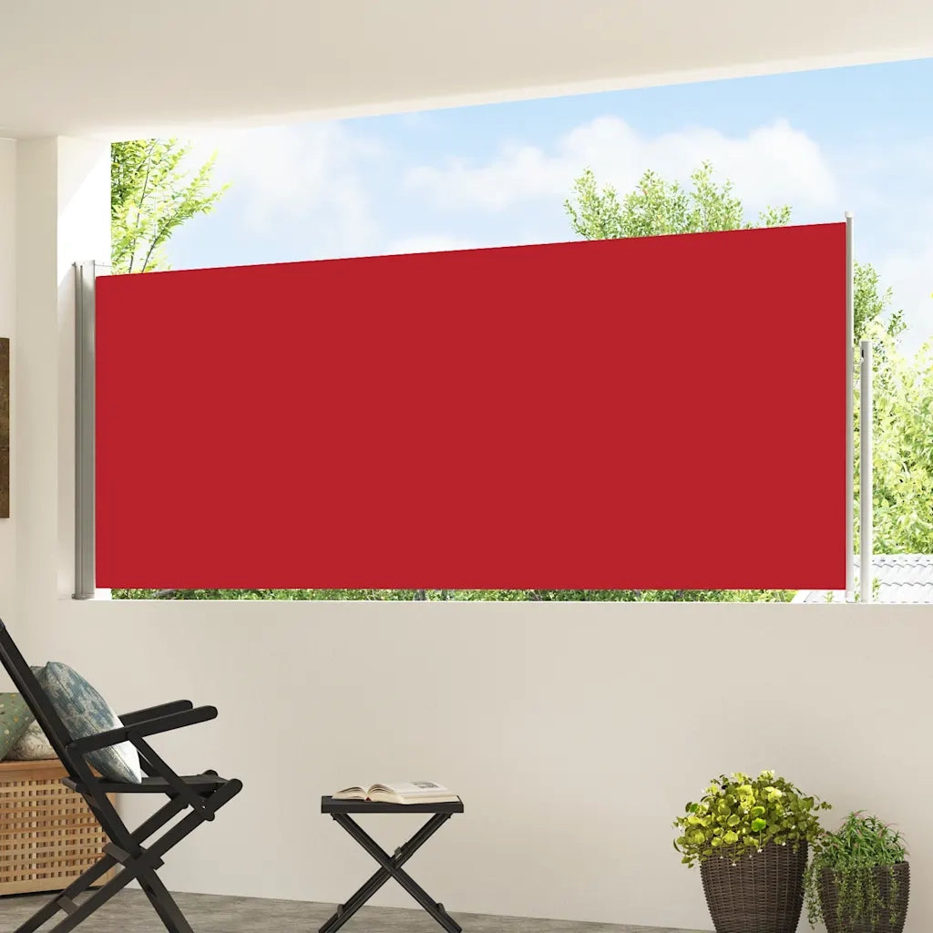 Tenda Laterale Retrattile per Patio 120x500 cm Rossa cod mxl 21058