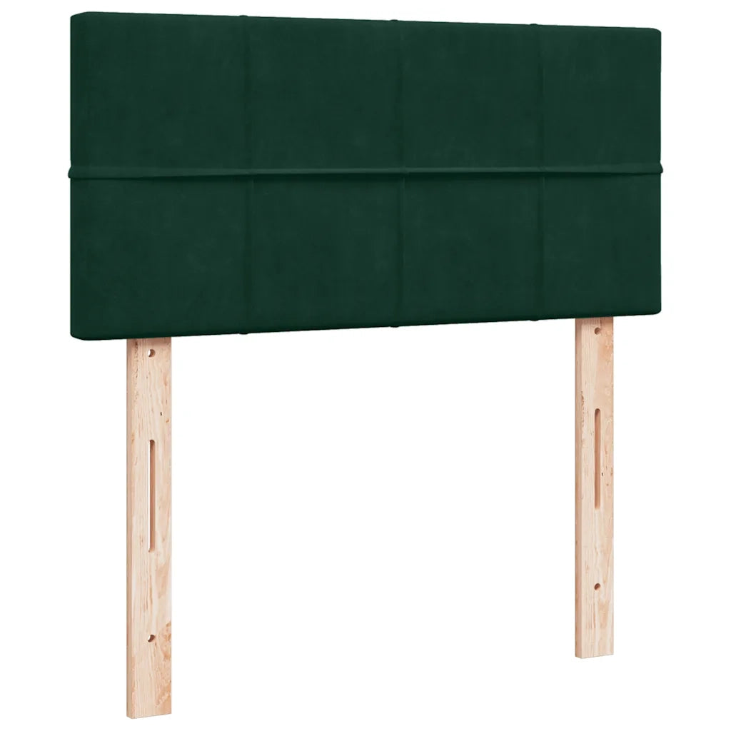 Giroletto a Molle con Materasso Verde Scuro 100x200 cm Velluto