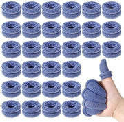 Set di protezioni per dita adesivi e guanti ad alta respirazione per uso lavorativo, cucina e giardino (blu) - Set da 30